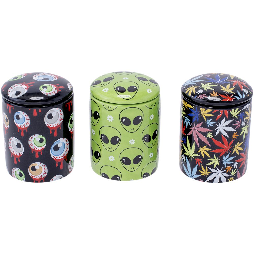 12ct Fujima 2.75" Ceramic Stash Jars & Lids | Display
