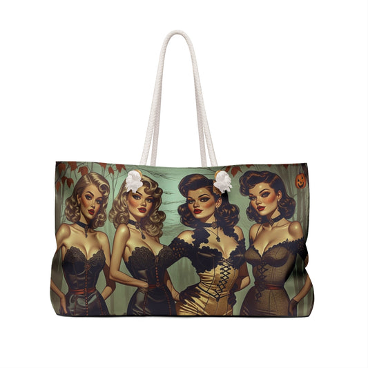 Spooky Beauties Retro Halloween Glamour Pin-Up Weekender Bag