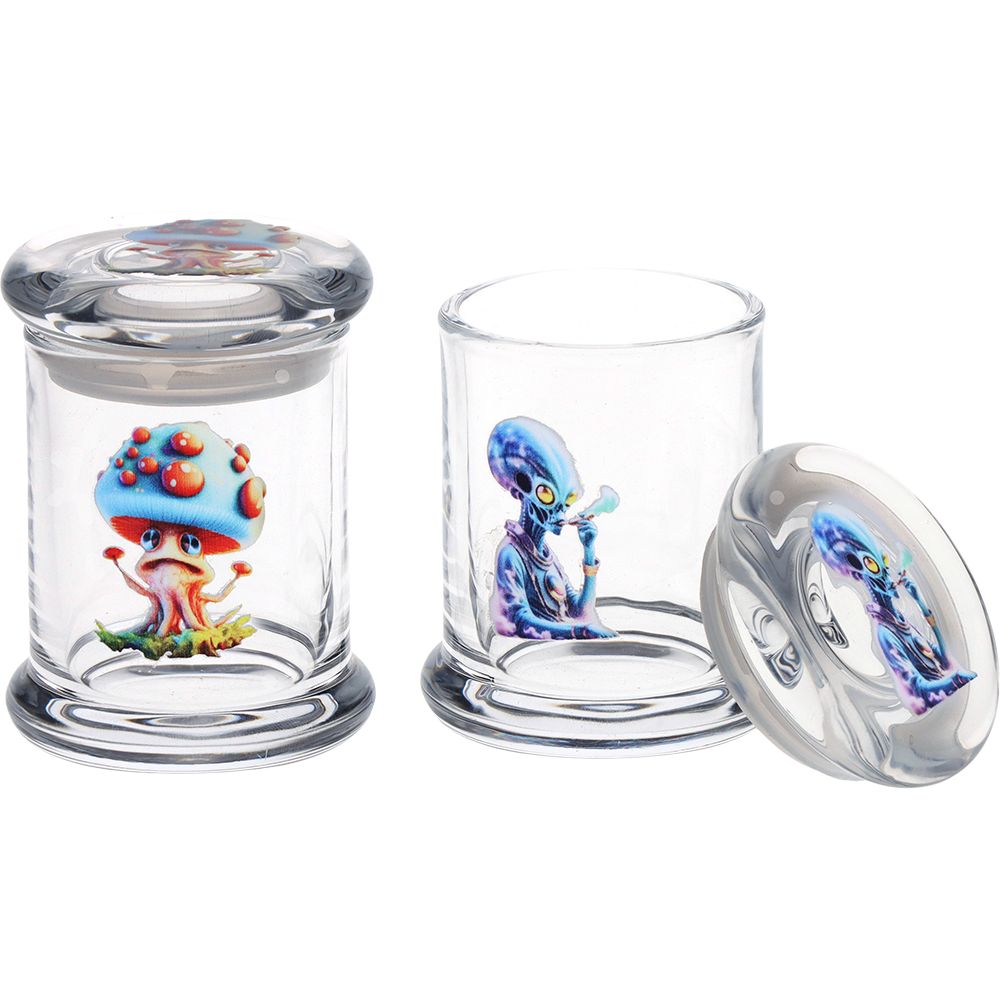 12ct Bamboo Woods Trippedelic 3" Glass Jars | Display