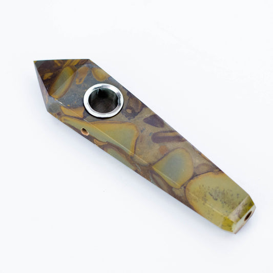 Apophyllite Stone Crystal Pipe with Choke