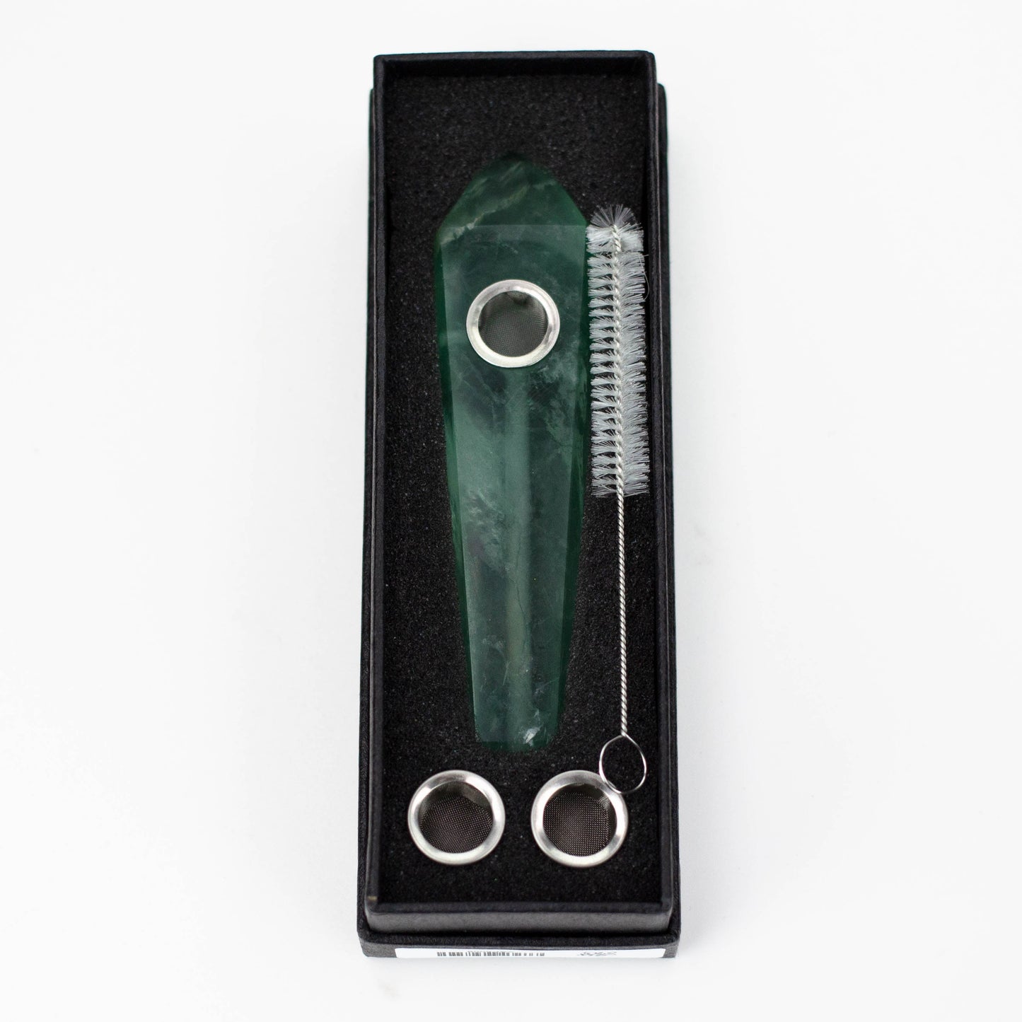 Green Fluorite Crystal Pipe with Choke | Acid Secs | Rose Meow™ Curation