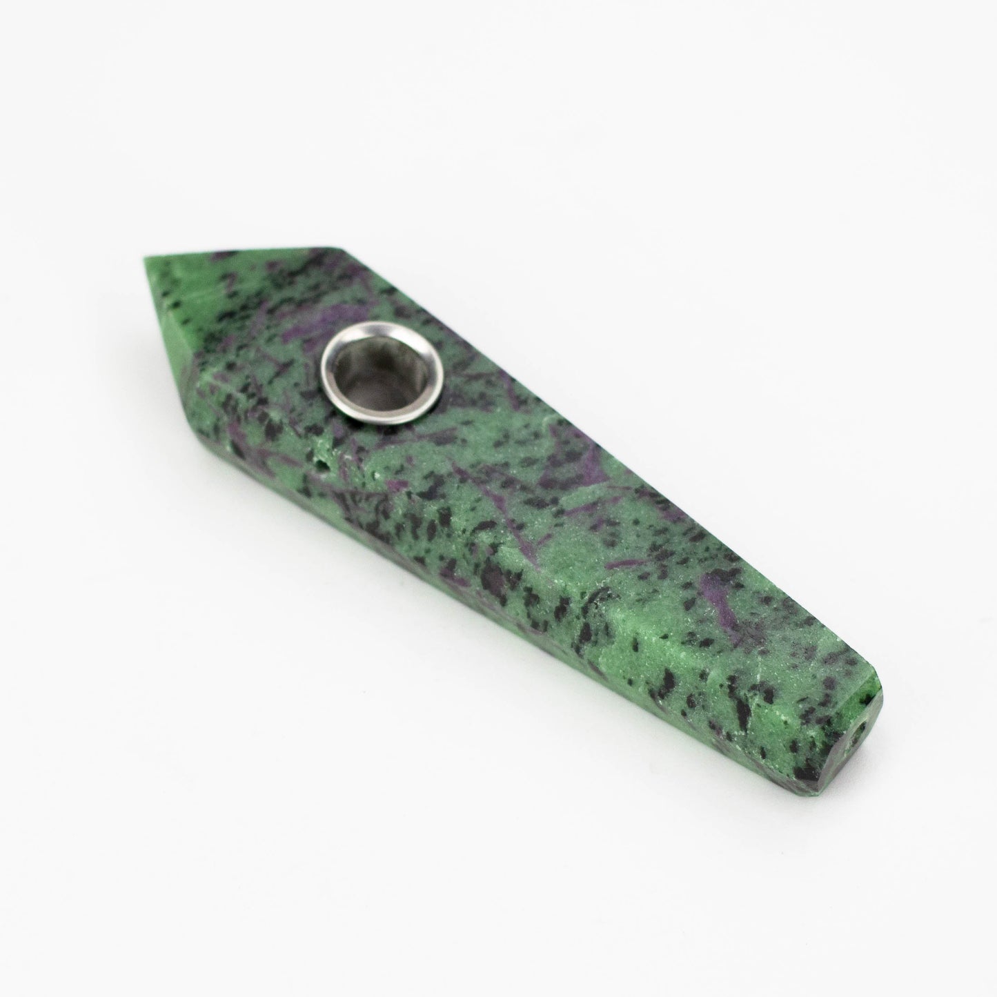Ruby Zoisite Crystal Pipe with Choke