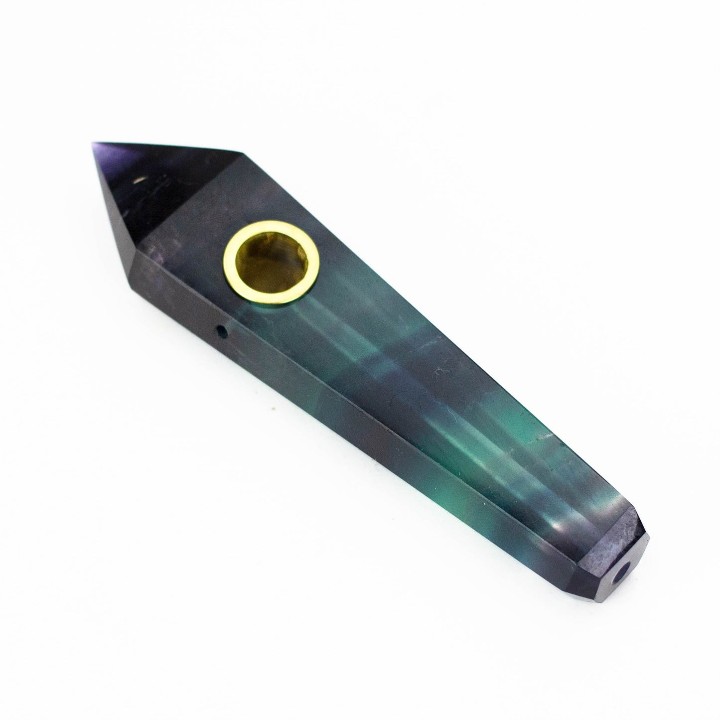 Rainbow Fluorite Crystal Pipe with Choke