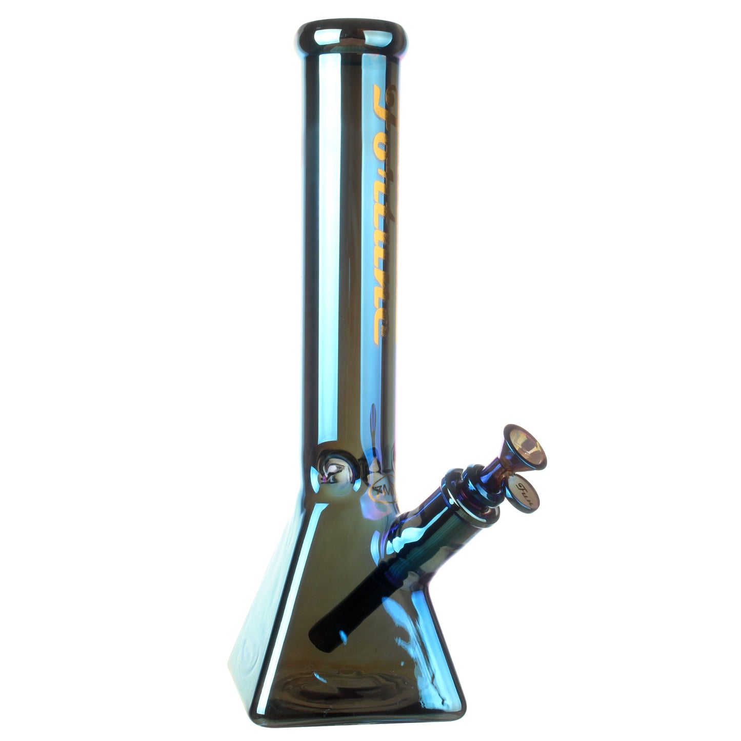 Fortune | Electroplated 14" 7mm Pyramid Base Glass Beaker Bong