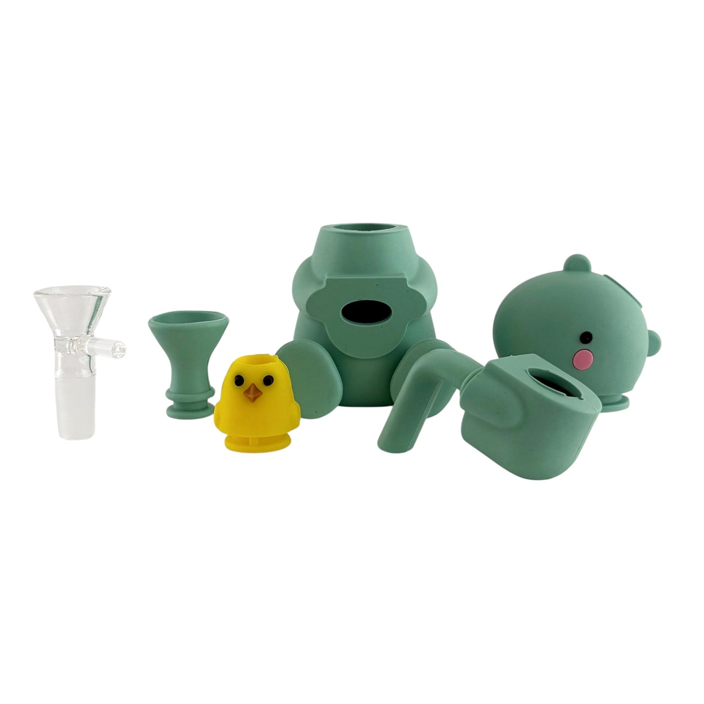 5" Silicone Dinosaur Water Pipe