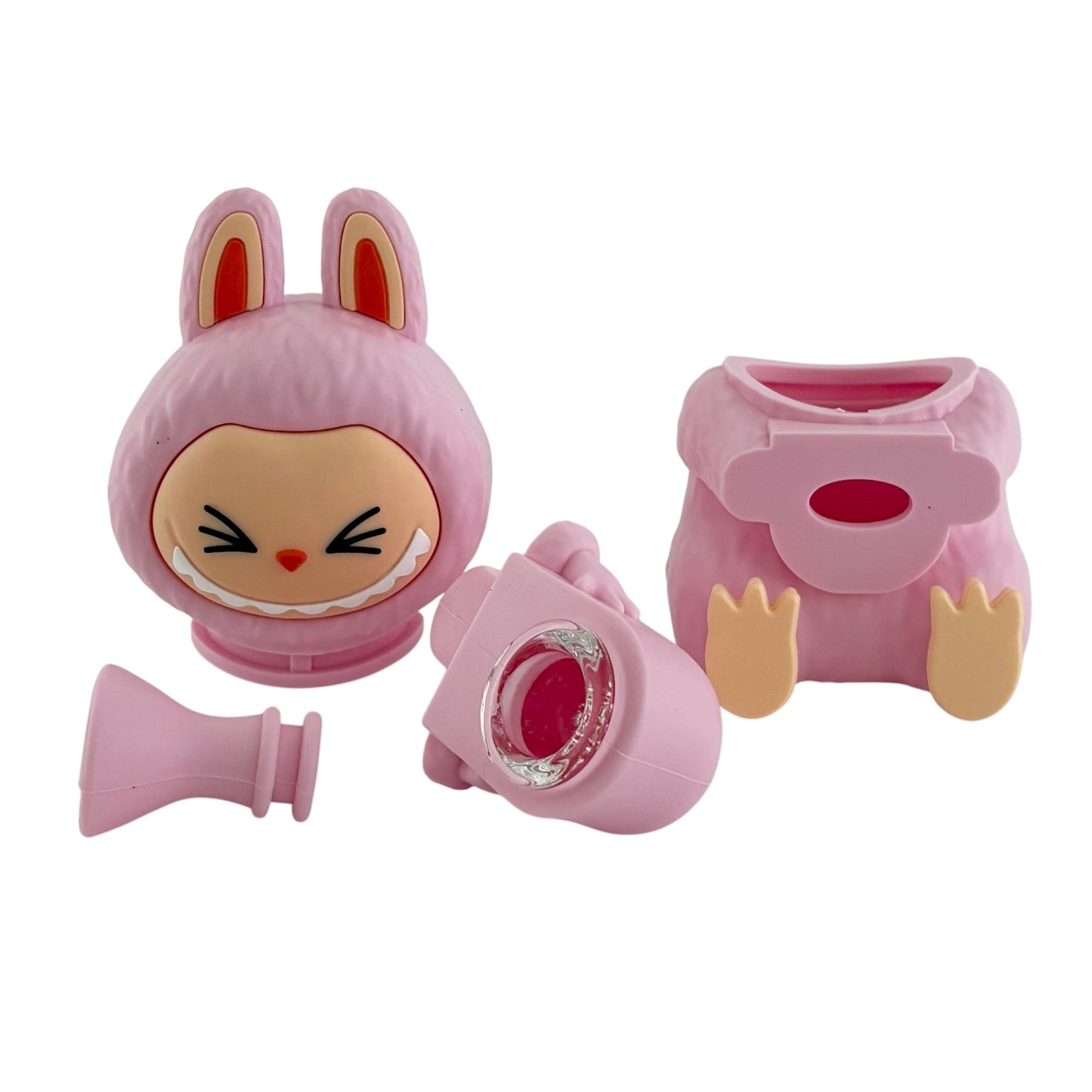 6" Pink Elf Monster Silicone Water Pipe