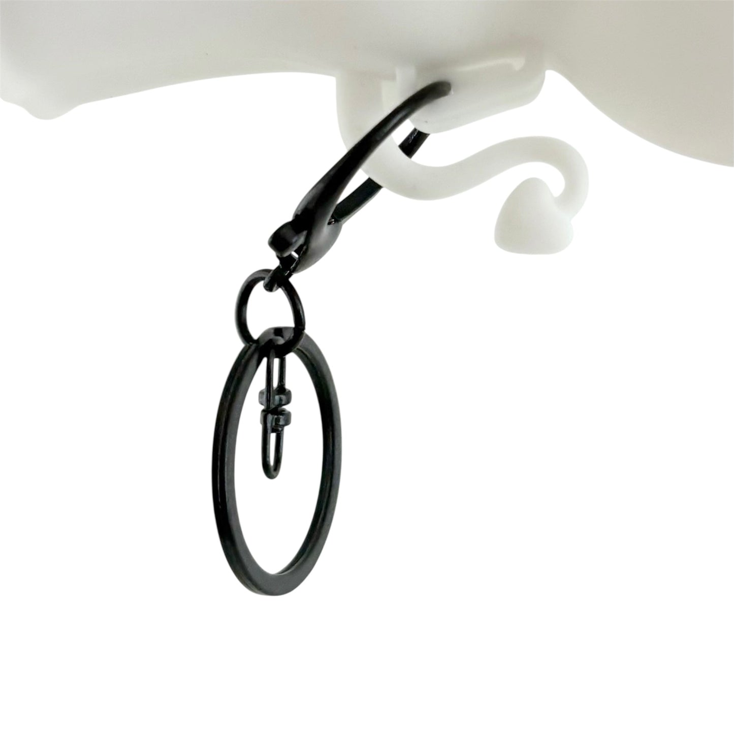 6" Silicone Kitty Water Pipe – White