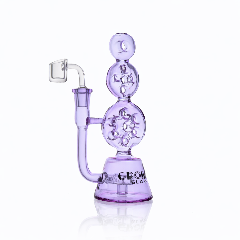 8" Triple Stack Swiss Perc Recycler D@b R°g | Croia Glass