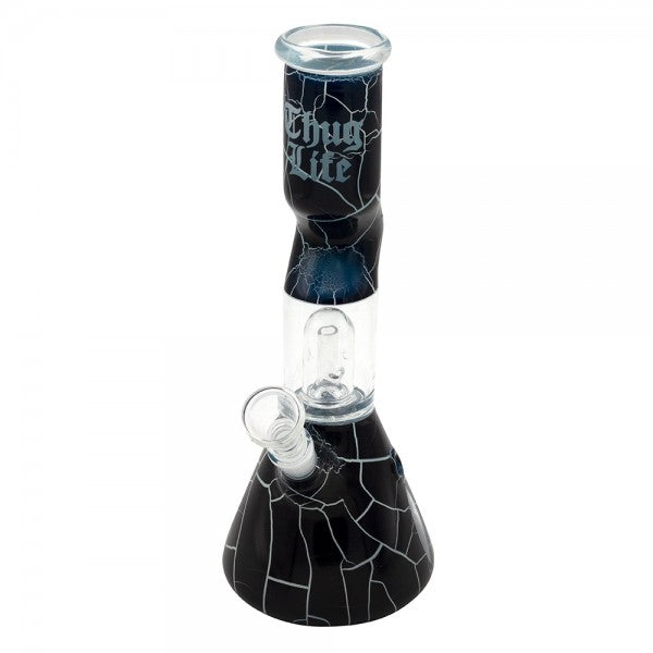 Thug Life | 10" Crackled Look Glass Water Pipe