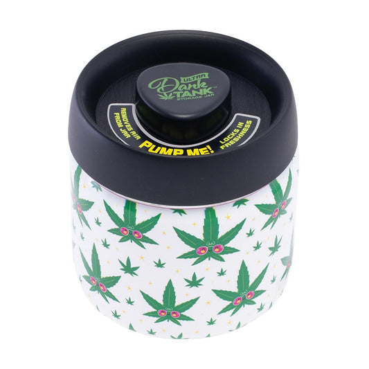 Fujima Dank Tank Vacuum Glass Jar - 4.2" / Hemp Leaf