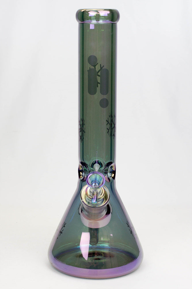 14" Infyniti Snowflake 7 mm metallic glass bong ( GP1589 )