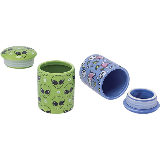 12ct Fujima 2.75" Ceramic Stash Jars & Lids | Display