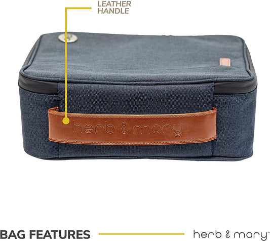 Herb & Mary | Smell Proof Accessories Storage Stash Case w/Integrated Combo Lock (Large)