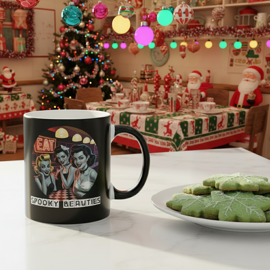 Spooky Beauties EAT Retro Diner Pin-Ups - Color Changing Mug