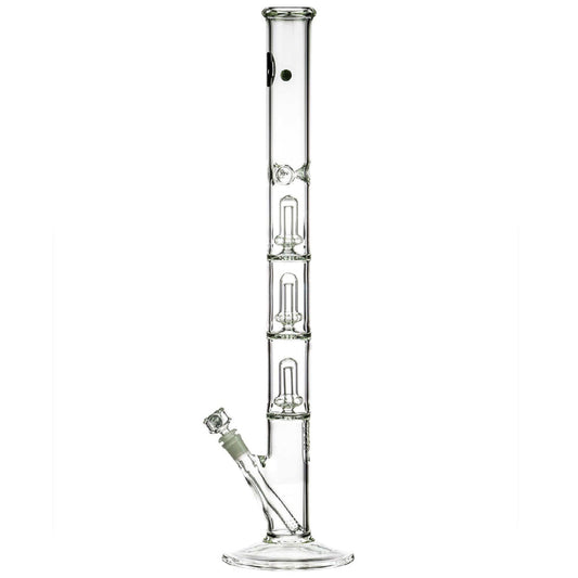 LA Pipes 24” 5mm Thick Triple Showerhead Straight Tube Bong