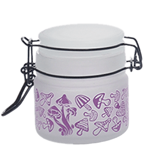 Purple Mushroom Glass Storage Jars
