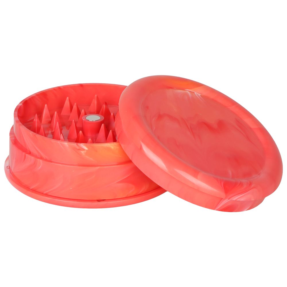12CT DISPLAY - SeshGear Marbled Acrylic Grinder - 2pc / 2.4" / Assorted Colors