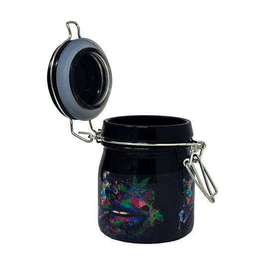 TRIPPY LIPS CLAMPING LID STORAGE JAR