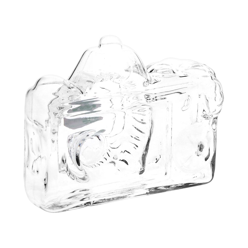 SeshGear Old School Camera Glass Hand Pipe - 3.75" / Clear