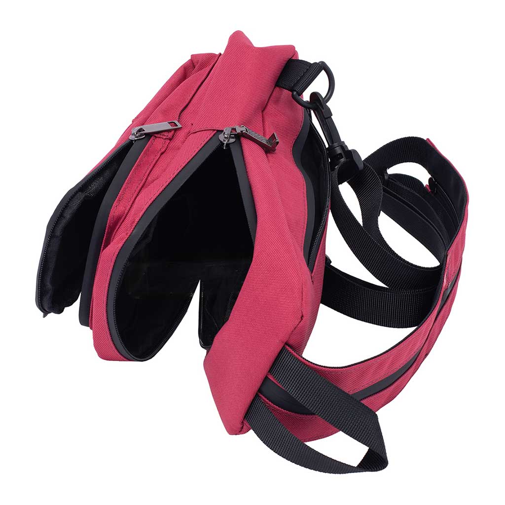 Smellproof Sling Bag - 12" x 6" x 2" - Wine Red