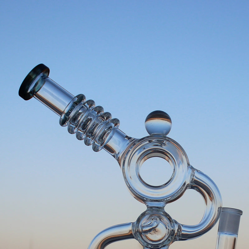 Desert Robot | 11.5" Glass Recycler-style w/ Dual Percolator