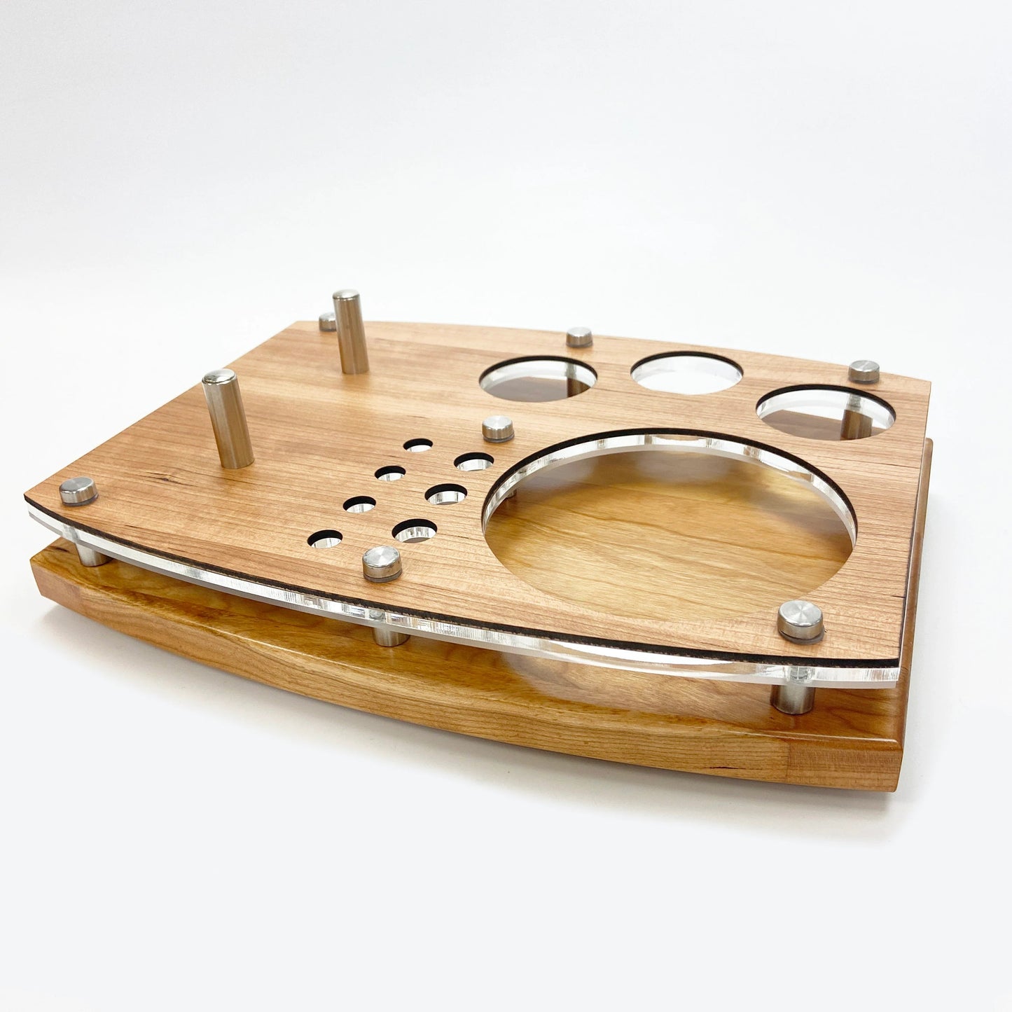 The Zenco Drinking Glass Vaporizer Organizing Tray For Duo or Flow and Cleaning Station with ISO Pump and Swab