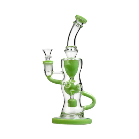 9" Fab Klein Recycler – Premium Glass Rig with Matrix Perc for Superior Filtration