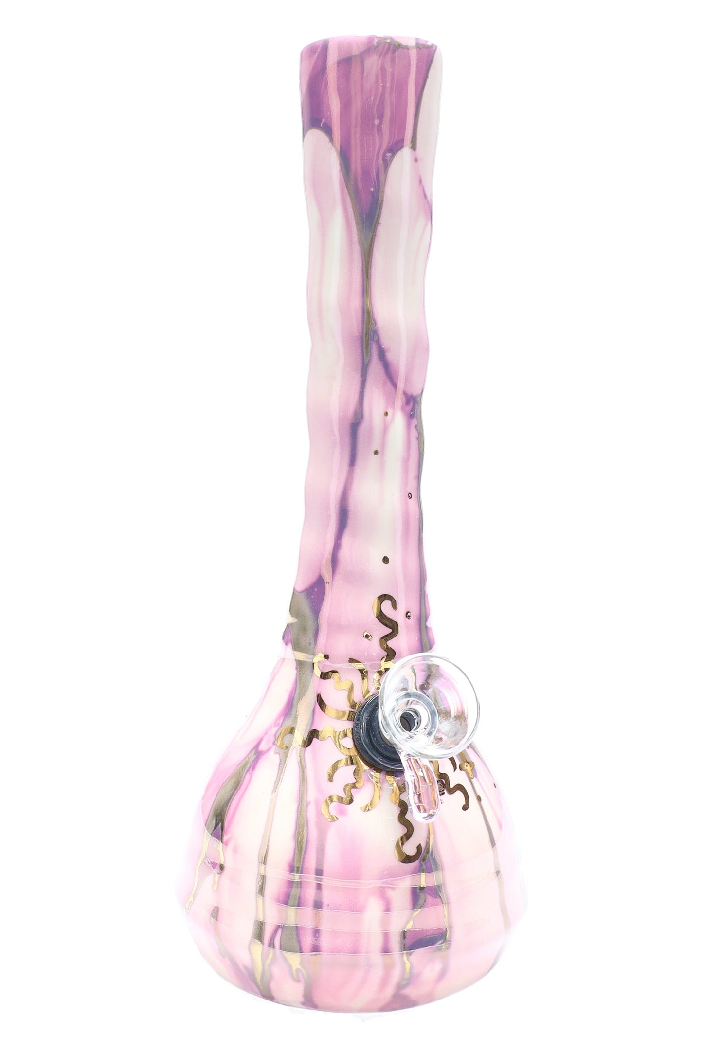 Ancient Creations 9″ Gold Sunburst Ceramic Beaker Bong