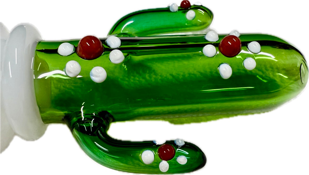 Ripkitty 4.5" Borosilicate Glass Cactus Spoon Pipe | Dry Herb Hand Pipe
