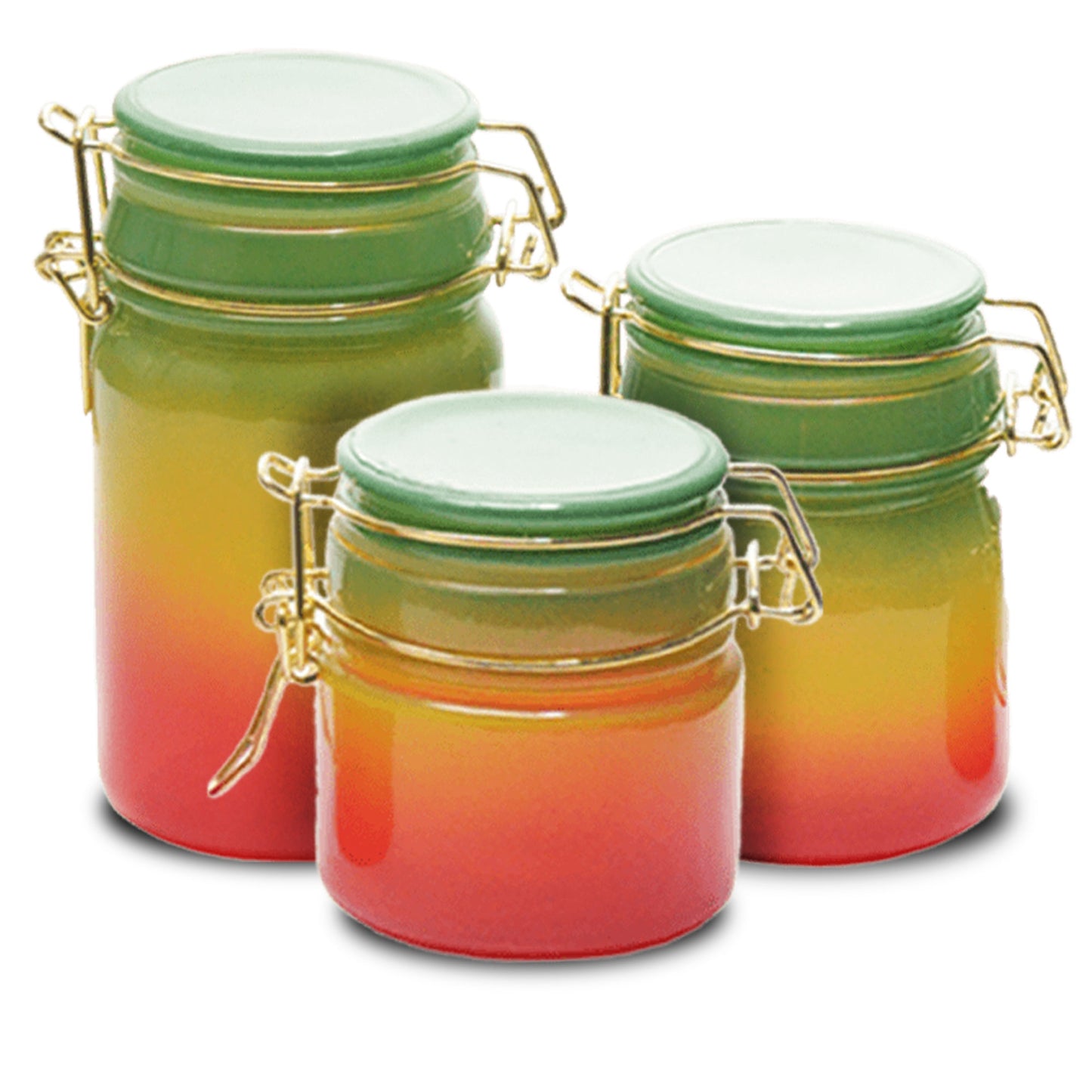 Rainbow Color Glass Storage Jars