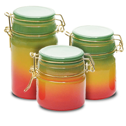 Rainbow Color Glass Storage Jars
