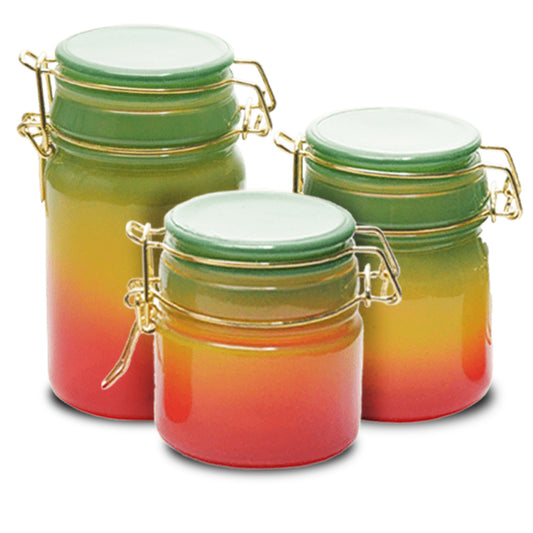 Rainbow Color Glass Storage Jars
