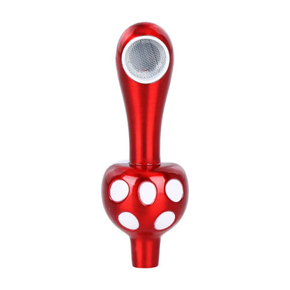 12ct Spotted Mushroom 3.75" Metal Hand Pipes | Display