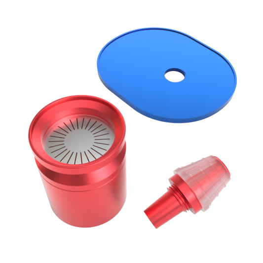 Stündenglass Infusion Chamber Assembly - Blue and Red