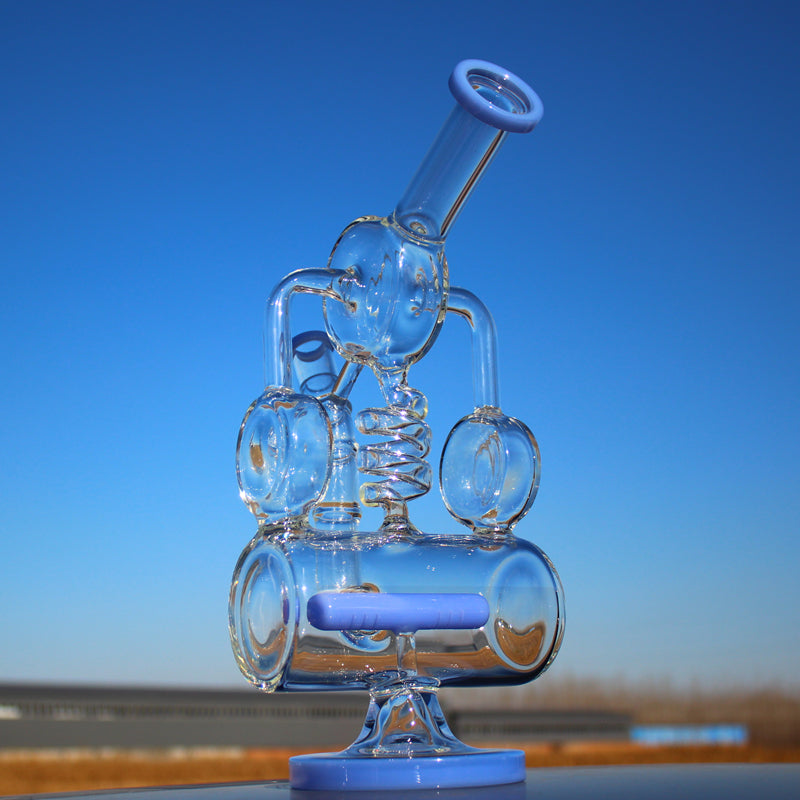 12.5" Desert Robot | Glass Recycler-style w/ Inline Percolator & Spring Body