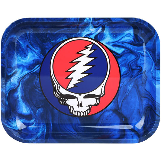 Grateful Dead x Pulsar Large Metal Rolling Tray - Steal Your Face Swirls / 13"x11"