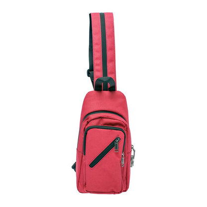 Smellproof Sling Bag - 12" x 6" x 2" - Wine Red