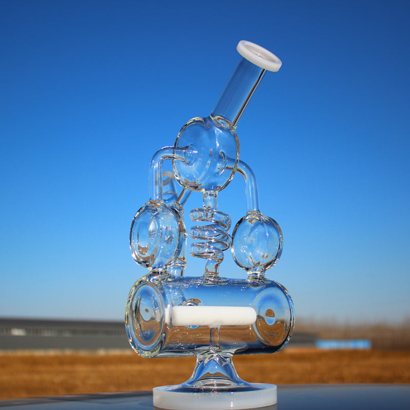 12.5" Desert Robot | Glass Recycler-style w/ Inline Percolator & Spring Body