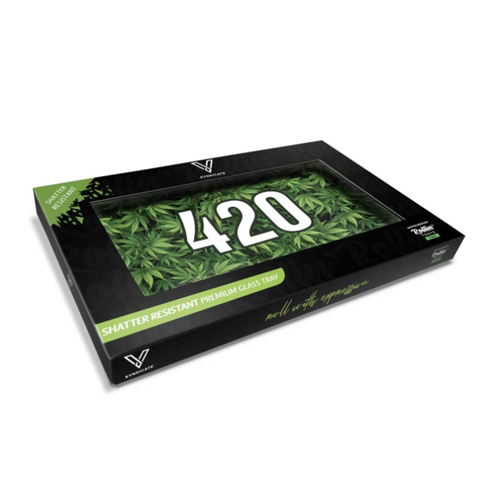 Glass "420" Rolling Tray