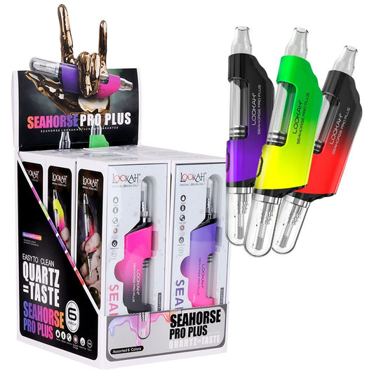6CT DISPLAY - Lookah Seahorse PRO Plus Electric Dab Pen Ombre - 650mAh / Assorted Colors