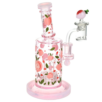 Pulsar Fruit Series Peaches & Cream Glow in The Dark Dab Rig Kit - 8" / 14mm F
