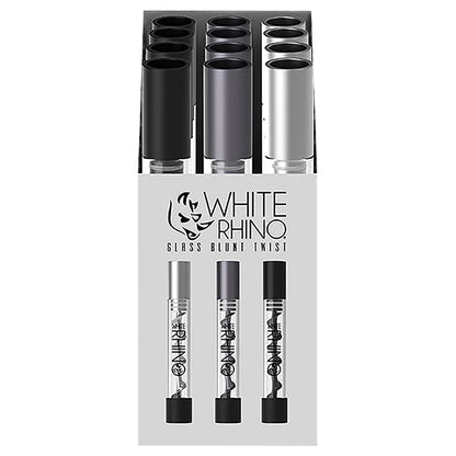 White Rhino Glass Blunt - 3.75" / Assorted Colors 12ct