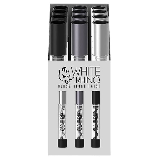 White Rhino Glass Blunt - 3.75" / Assorted Colors 12ct
