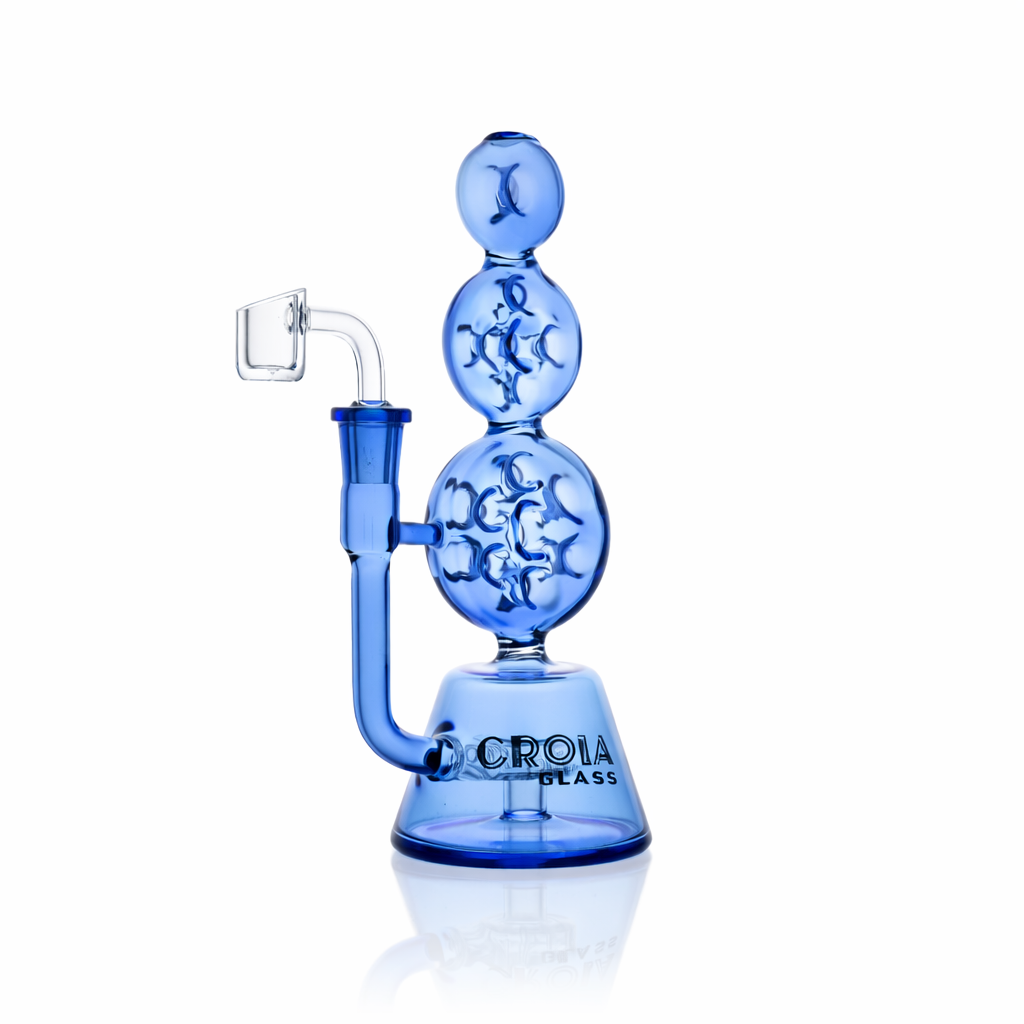 8" Triple Stack Swiss Perc Recycler D@b R°g | Croia Glass