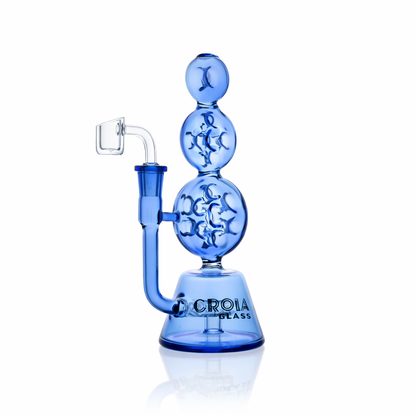 8" Triple Stack Swiss Perc Recycler D@b R°g | Croia Glass