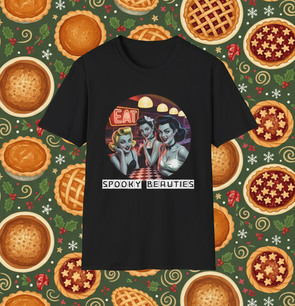 Spooky Beauties EAT Diner Pin-ups | Vintage Aesthetic Tee