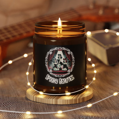 Dim the Lights Spooky Beauties | Cinnamon Vanilla Soy Candle (9oz, Amber Jar)