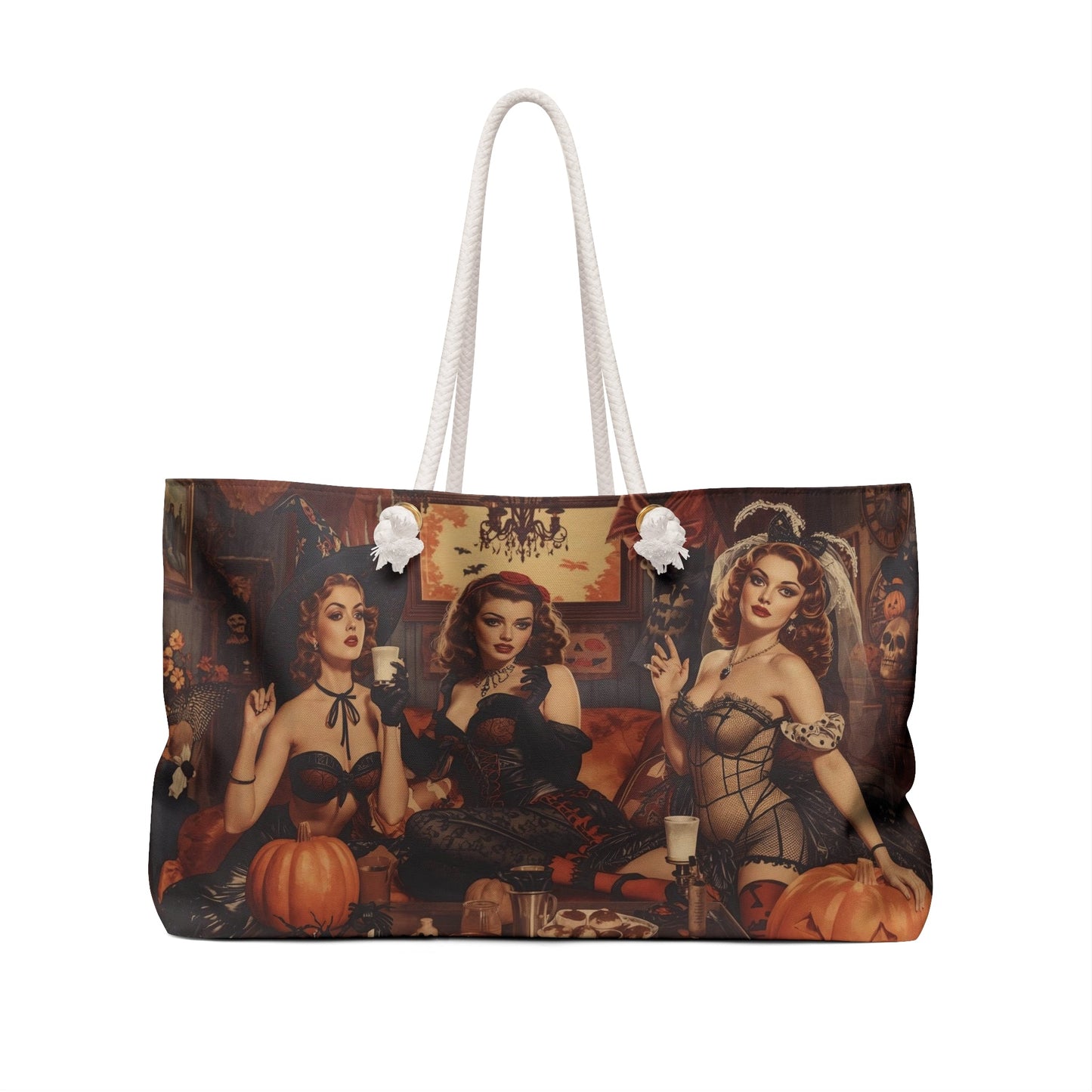 Spooky Beauties Vintage Pin-Up Weekender Bag