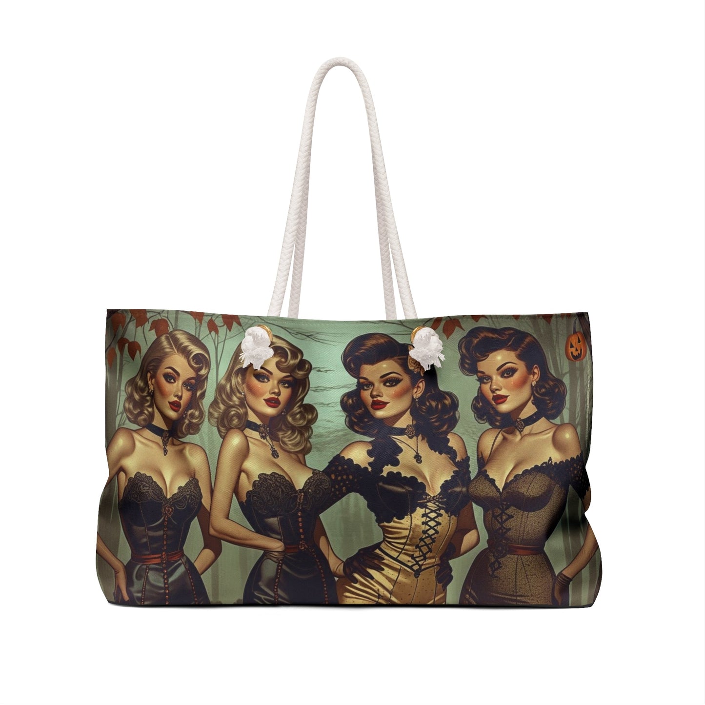 Spooky Beauties Retro Halloween Glamour Pin-Up Weekender Bag
