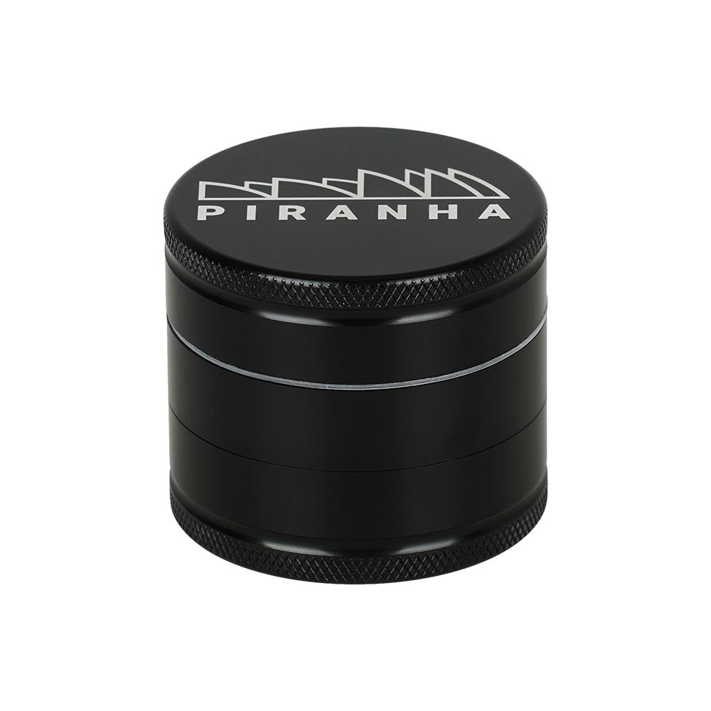 6CT BOX - Piranha Grind-and-Store Aluminum Grinder - 3pc / 2" / Black